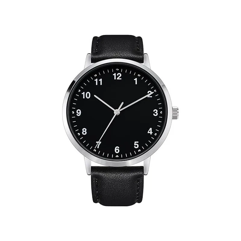 Men's leather belt, Japanese style simple, fashionable, popular, casual decoration, quartz waterproof watch