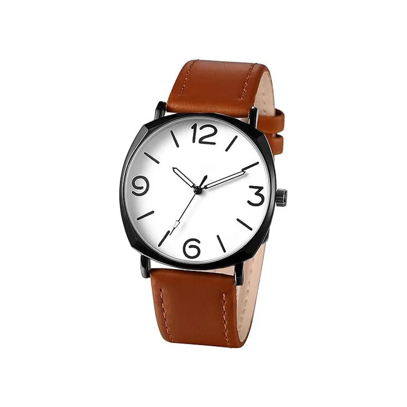 Men's belt fluorescent easy to read fashionable classic popular casual commuting quartz waterproof watch