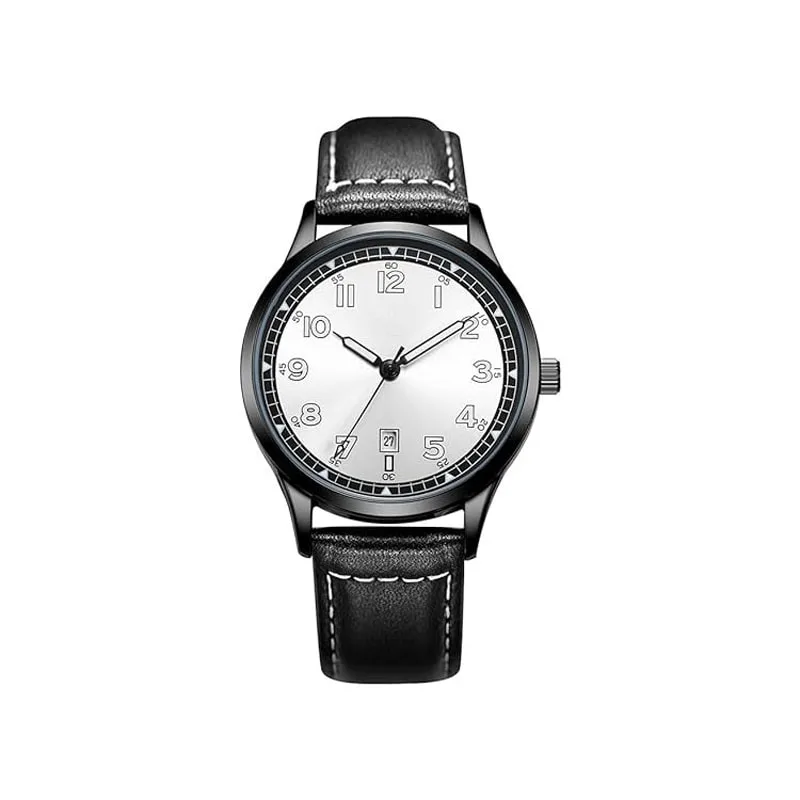Men's Belt Sun Pattern Single Jump Fluorescent Fashionable Popular Casual Classic Quartz Waterproof Watch