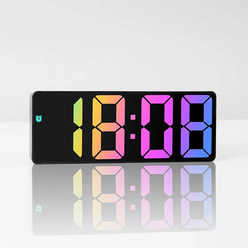 Minimalist digital wall clock with large colorful display,suitable for everyone,ideal for modern livingroom or office