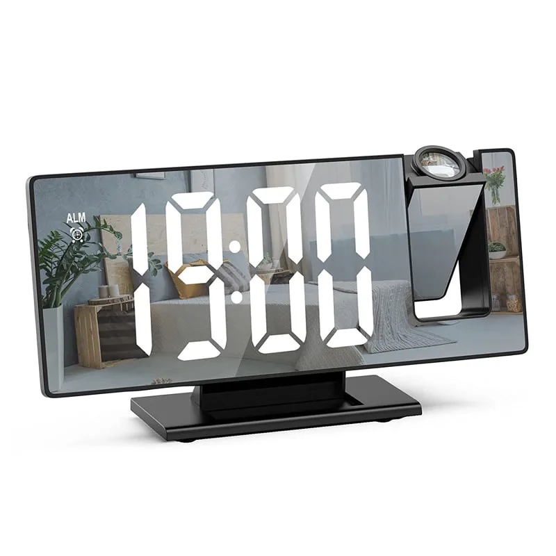 Colorul Projection LED Clock with colorful display and alarm,Time projection on ceiling/wall,ideal for bedroom