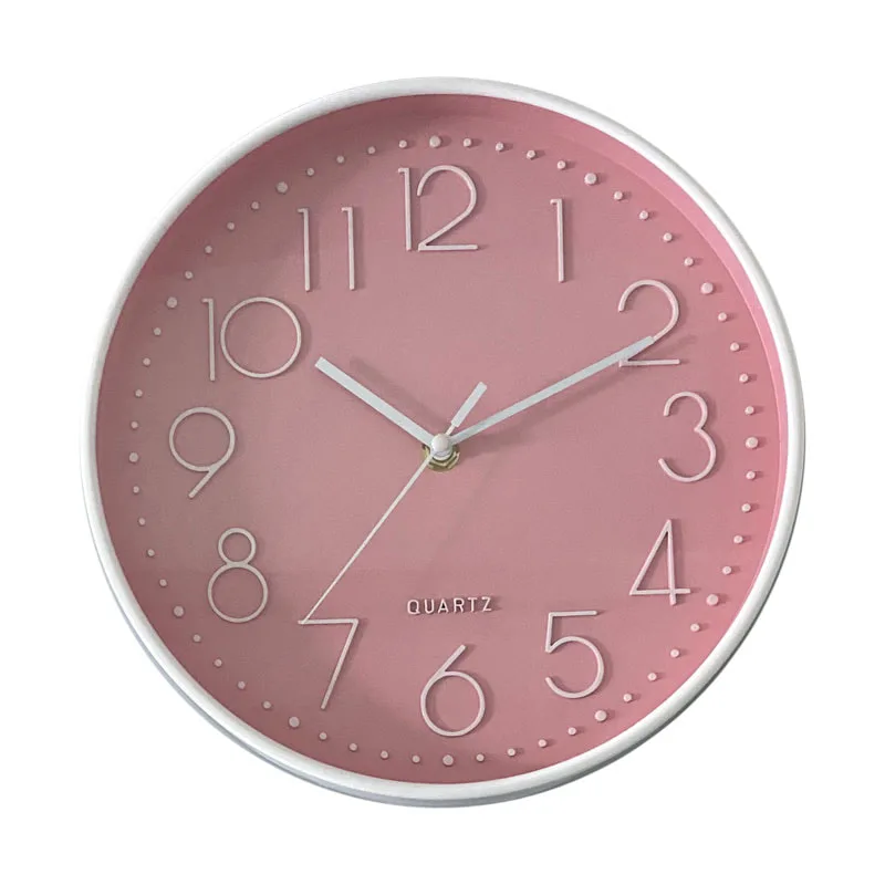 minimalist wall clock, 25 cm 10inch plastic frame, silent movement, Eco-friendly materials,perfect for Home: Bedroom, living room, kitchen