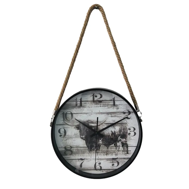 minimalist wall clock with lanyard, 25 cm 10inch plastic frame, silent movement, Eco-friendly materials,perfect for Home: Bedroom, living room, kitchen